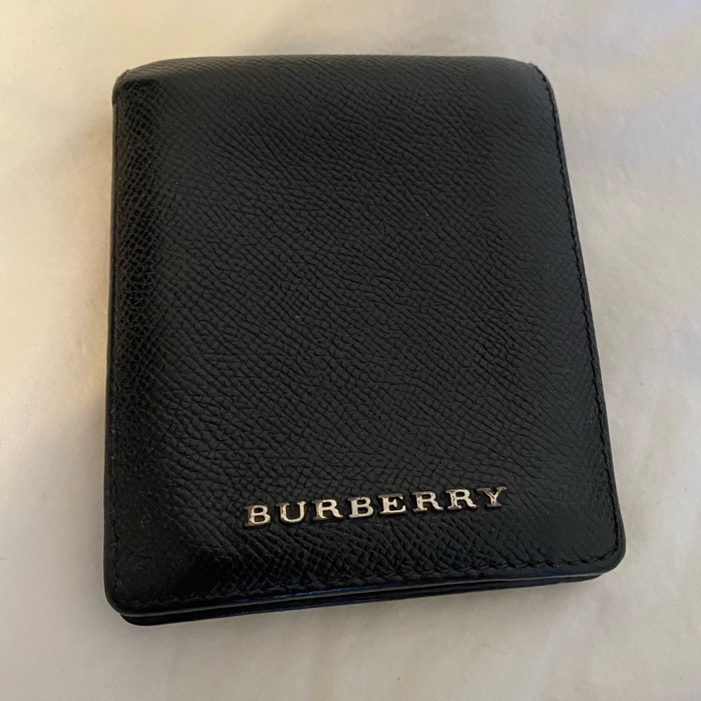 Burberry Saffiano Leather Billfold Card Wallet